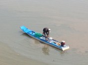 Washing laundry in the Saigon.